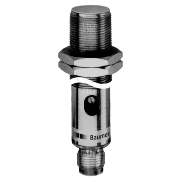 Датчик емкостный  Baumer CFAM 18P1600/S14 экранированный, расстояние срабатывания 8мм, выходная цепь PNP NO, потенциометр 12 об., разъем M12, корпус - металл, IP65