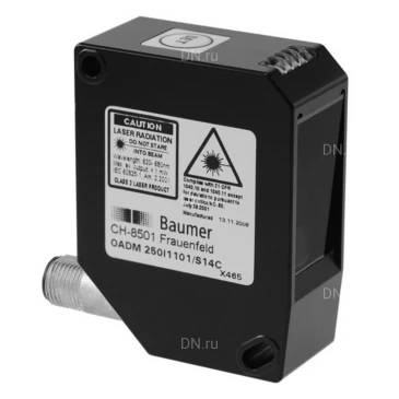 Датчик расстояния лазерный Baumer OADM 250I1101/S14C расстояние срабатывания 200-4000мм, выход 4-20мА, Teach-in, разъем M12 5pin, корпус - металл, IP67