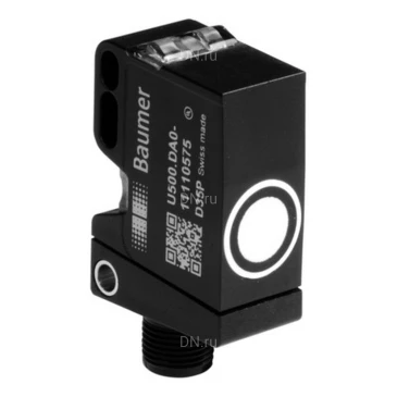 Датчик ультразвуковый Baumer U500.DA0.2-IA1B.72F расстояние срабатывания 20-1000мм, выход 4-20мА/20-4мА, обучаемый, разъем M12 5 pin, корпус - пластик, IP67
