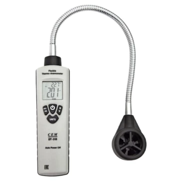 Анемометр CEM DT-82 мини, диапазон измерения скорости воздушного потока - 1.1-30м/с