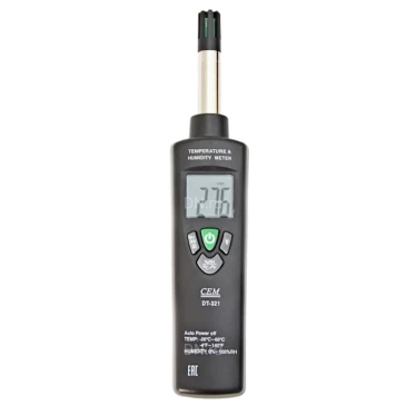 Термогигрометр CEM DT-321 цифровой, диапазон измеряемых температур от -20 до +60°C, диапазон измеряемой влажности - 5-95%