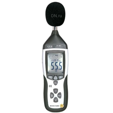 Шумомер CEM DT-8851 цифровой, диапазон измерения уровня шума - 30-130дБ(A), диапазон частот - 31.5-8000Гц