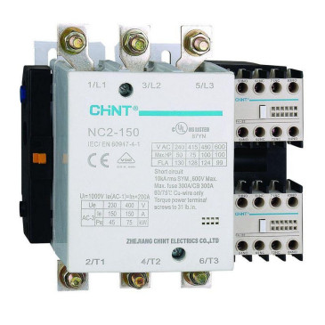 Контактор CHINT NC2 рабочий ток 150 А, переменный, катушка управления 220-240 В