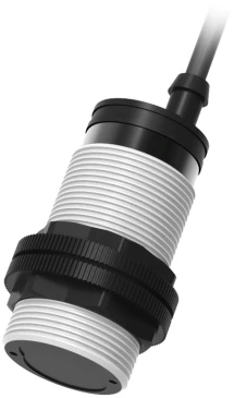 Датчик оптический LANBAO PR30S-DM5DPC, цилиндрический, материал корпуса - пластик, инфракрасный светодиод - 880нм, выход - PNP, настройка - NC, рабочая дистанция - 5м, напряжение - 30В, IP67, кабель - 2м