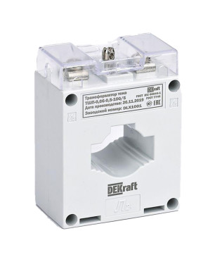 Трансформатор тока DEKraft ТШП-0.66-30 S 100/5 5ВА класс точности 0.5S, шинный
