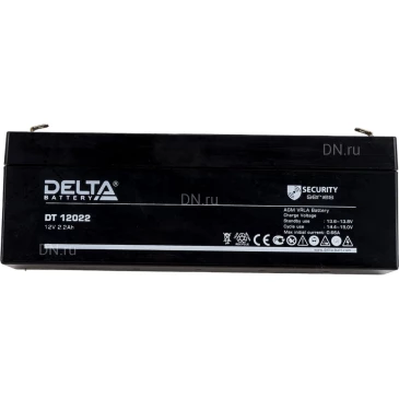 Аккумуляторная батарея Delta DT 12022 178х35х66мм, напряжение - 12В, емкость - 2.2Ач, тип клеммы - FASTON (зажим) 6.35мм