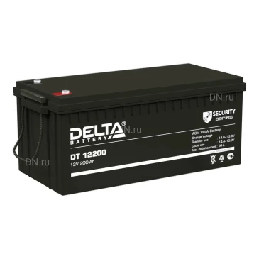 Аккумуляторная батарея Delta DT 12200 523х240х224мм, напряжение - 12В, емкость - 200Ач, тип клеммы - под болт M8