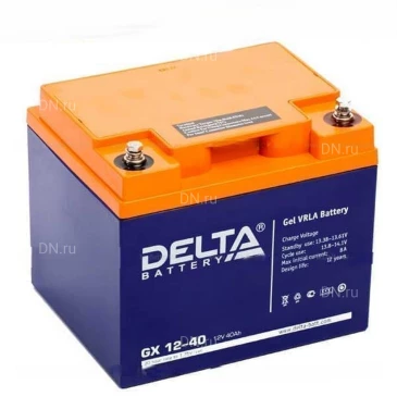 Аккумуляторная батарея Delta GX 12-40197х165х170мм, напряжение - 12В, емкость - 40Ач, тип клеммы - под болт M6