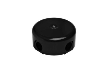 Коробка распределительная Bironi 110х35 мм, 4 кабельных ввода в комплекте, корпус - пластик, цвет - черный