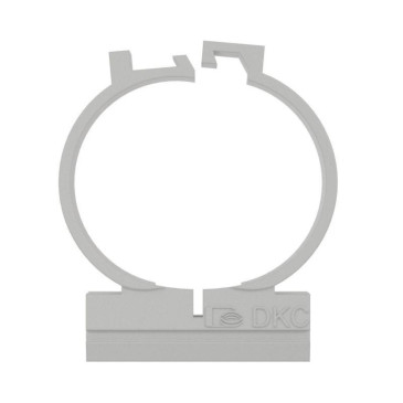 Держатель для труб DKC Дн25 двухкомпонентный, корпус - пластик, цвет - серый