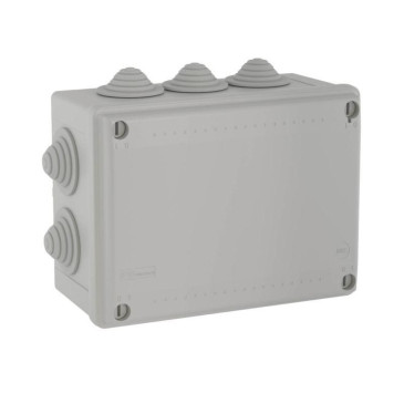 Коробка распределительная DKC 190х140х70мм 10 кабельных вводов IP55, корпус - пластик, цвет - серый