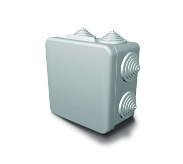 Коробка распределительная GUSI ELECTRIC 100x100x55 IP54 8 вводов, корпус - полипропилен, цвет - серый