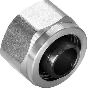 Фитинг компрессионный DN.ru FK-E 3/4″ Дн16 Ру10 евроконус, для труб PEX, PERT, корпус - латунь HPb57-3, уплотнение - EPDM