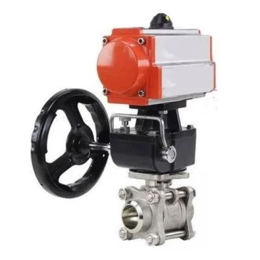 Кран шаровой DN.ru BV3232P(3pc)-FP-W-ISO-H Ду32 Ру63 полнопроходной двухходовой, корпус - нержавеющая сталь SS316, под приварку, уплотнение - PTFE, с пневмоприводом PA-DA-65 и ручным дублером MON1-250-T26-ISO Кран шаровой DN.ru BV3232P(3pc)-FP-W-ISO-H Ду32 Ру63 полнопроходной двухходовой, корпус - нержавеющая сталь SS316, под приварку, уплотнение - PTFE, с пневмоприводом PA-DA-65 и ручным дублером MON1-250-T26-ISO