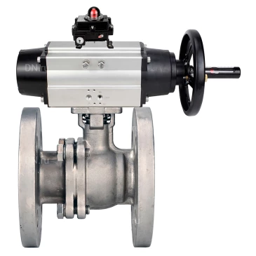 Кран шаровой DN.ru BV3232P(2pc)-FP-F-ISO-H WDVF Ду80 Ру16 полнопроходной, фланцевый, корпус - нержавеющая сталь 316, уплотнение - PTFE, с пневмоприводом PA-DA-105-1 и БКВ APL-410N EX