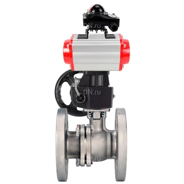 Кран шаровой DN.ru BV3232P(2pc)-FP-F-ISO-H WDVF Ду200 Ру16 полнопроходной, фланцевый, корпус - нержавеющая сталь 316, уплотнение - PTFE, с пневмоприводом PA-DA-160, БКВ APL-210N и ручным дублером MON4-1200-T54-ISO