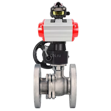 Кран шаровой DN.ru BV3232P(2pc)-FP-F-ISO-H WDVF Ду200 Ру16 полнопроходной, фланцевый, корпус - нержавеющая сталь 316, уплотнение - PTFE, с пневмоприводом PA-DA-160, БКВ APL-510N EX и ручным дублером MON4-1200-T54-ISO