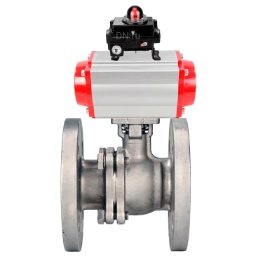 Кран шаровой DN.ru BV3232P(2pc)-FP-F-ISO-H WDVF Ду100 Ру16 полнопроходной, фланцевый, корпус - нержавеющая сталь 316, уплотнение - PTFE, с пневмоприводом PA-DA-105 и БКВ APL-410N EX