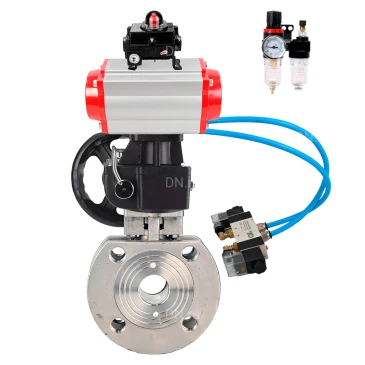 Кран шаровой DN.ru BV3232P-FP-Fb-ISO-H WDVF Ду50 Ру16 полнопроходной, межфланцевый, нержавеющая сталь 316, PTFE, с пневмоприводом PA-DA-083, пневмораспределителем 4V320-08 220В, БКВ APL-410N EX, БПВ AFC2000 и ручным дублером MON1-250-T26-ISO