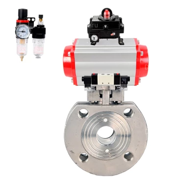 Кран шаровой DN.ru BV3232P-FP-Fb-ISO-H WDVF Ду50 Ру16 полнопроходной, межфланцевый, корпус - нержавеющая сталь 316, уплотнение - PTFE, с пневмоприводом PA-SA-105, пневмораспределителем 4V320-08 220В NAMUR, БКВ APL-410N EX и БПВ AFC2000