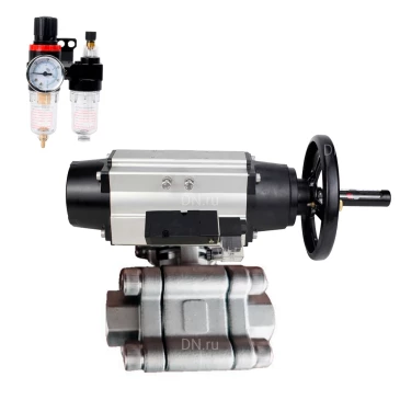 Кран шаровой DN.ru BV3232P(3pc)-FP-SW-ISO-H Ду100 Ру63 полнопроходной, корпус - нержавеющая сталь SS316, под приварку, с пневмоприводом PA-DA-105-1, пневмораспределителем 4М310-08 24В, БПВ AFC2000 Кран шаровой DN.ru BV3232P(3pc)-FP-SW-ISO-H Ду100 Ру63 полнопроходной, корпус - нержавеющая сталь SS316, под приварку, с пневмоприводом PA-DA-105-1, пневмораспределителем 4М310-08 24В, БПВ AFC2000