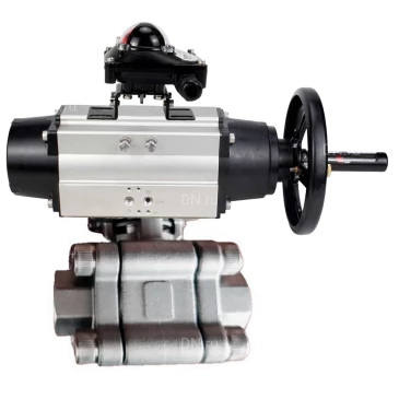 Кран шаровой DN.ru BV3232P(3pc)-FP-SW-ISO-H Ду100 Ру63 полнопроходной, корпус - нержавеющая сталь SS316, под приварку, с пневмоприводом PA-DA-105-1, БКВ APL-210N Кран шаровой DN.ru BV3232P(3pc)-FP-SW-ISO-H Ду100 Ру63 полнопроходной, корпус - нержавеющая сталь SS316, под приварку, с пневмоприводом PA-DA-105-1, БКВ APL-210N