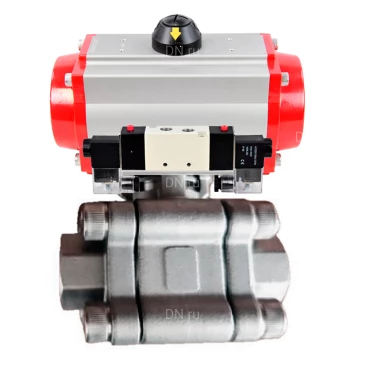Кран шаровой DN.ru BV3232P(3pc)-FP-SW-ISO-H Ду65 Ру63 полнопроходной, корпус - нержавеющая сталь SS316, под приварку, с пневмоприводом PA-DA-105, пневмораспределителем 4V320-08 220В Кран шаровой DN.ru BV3232P(3pc)-FP-SW-ISO-H Ду65 Ру63 полнопроходной, корпус - нержавеющая сталь SS316, под приварку, с пневмоприводом PA-DA-105, пневмораспределителем 4V320-08 220В