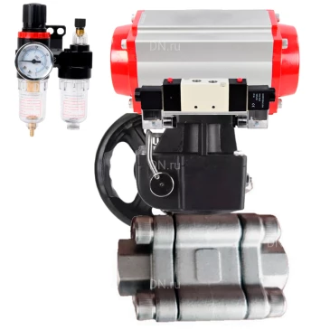 Кран шаровой DN.ru BV3232P(3pc)-FP-SW-ISO-H Ду65 Ру63 полнопроходной, корпус - нержавеющая сталь SS316, под приварку, с пневмоприводом PA-DA-105, пневмораспределителем 4V320-10 220В, ручным дублером MON2-450-T28-ISO, БПВ AFC2000 Кран шаровой DN.ru BV3232P(3pc)-FP-SW-ISO-H Ду65 Ру63 полнопроходной, корпус - нержавеющая сталь SS316, под приварку, с пневмоприводом PA-DA-105, пневмораспределителем 4V320-10 220В, ручным дублером MON2-450-T28-ISO, БПВ AFC2000