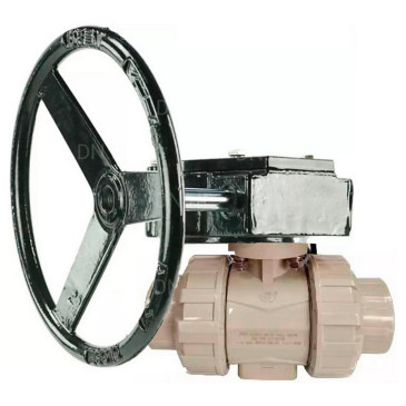Кран шаровой DN.ru BV4242E-FP-GRM-ISO Дн100 Ру10 межфланцевый полнопроходной, клеевой с разборным муфтовым соединением, корпус - UPVC (НПВХ), шар - UPVC (НПВХ), уплотнение - EPDM, с редуктором DN.ru RDN RQN3-150Z-T24 Кран шаровой DN.ru BV4242E-FP-GRM-ISO Дн100 Ру10 межфланцевый полнопроходной, клеевой с разборным муфтовым соединением, корпус - UPVC (НПВХ), шар - UPVC (НПВХ), уплотнение - EPDM, с редуктором DN.ru RDN RQN3-150Z-T24