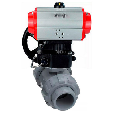 Кран шаровой DN.ru BV4242E-FP-GRM-ISO Дн50 Ру10 межфланцевый полнопроходной, корпус - НПВХ, шар - НПВХ, уплотнение - EPDM, с пневмоприводом PA-DA-052 и ручным дублером MON1-250-T26-ISO Кран шаровой DN.ru BV4242E-FP-GRM-ISO Дн50 Ру10 межфланцевый полнопроходной, корпус - НПВХ, шар - НПВХ, уплотнение - EPDM, с пневмоприводом PA-DA-052 и ручным дублером MON1-250-T26-ISO