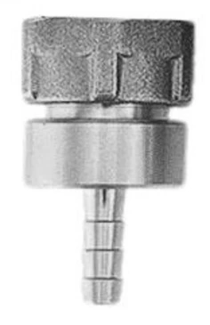 Переходник шланговый DN.ru PCH-10-1 3/4″ Дн10 Ру10, выводов -1, с накидной гайкой и хомутом, внутренняя резьба/штуцер (елочка), корпус - латунь HPb57-3, уплотнение - EPDM