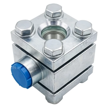 Стекло смотровое DN.ru SG2-21G-T тип В ГОСТ 21836-2021 Ду15 Ру40 двустороннее, материал - углеродистая сталь, резьбовое