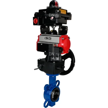 Затвор дисковый поворотный DN.ru WBV3432V-2W-Fb-H Ду300 Ру16, корпус - углеродистая сталь WCB, диск - нержавеющая сталь 316L, уплотнение - VITON, с пн.прив PA-DA-140, пн.расп 4М310-08 220В NAMUR, БКВ APL-410N EX и руч. дублером MON4-1200-T54-ISO