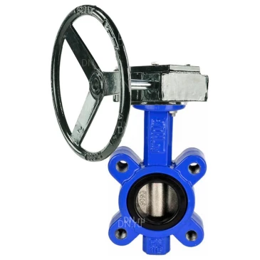 Затвор дисковый поворотный DN.ru WBV1631E-2W-Fb-H Ду100 Ру16 LUG межфланцевый, корпус - чугун QT450, диск - нержавеющая сталь AISI 304, уплотнение - EPDM, с редуктором RDN RQN3-150Z-T24