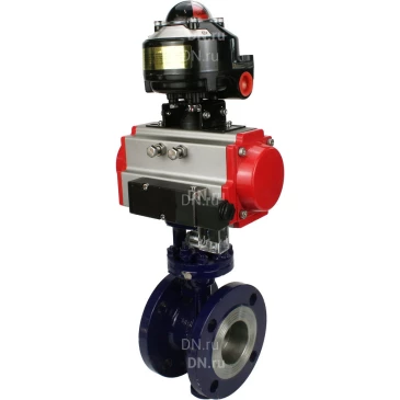 Затвор дисковый поворотный с тройным эксцентриситетом DN.ru WBV3EX-3431M-1W-F-ISO Ду50 Ру25, корпус - угл. сталь WCB, диск - нержавеющая сталь 304, уплотнение - METAL, с пневмоприводом PA-SA-130, пневмораспределителем 4М310-08 220В NAMUR и БКВ APL-510N EX