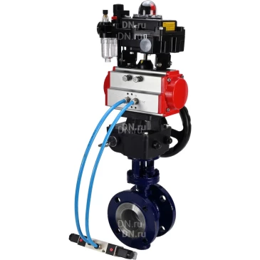 Затвор дисковый поворотный с тройным эксцентриситетом DN.ru WBV3EX-3431M-1W-F-ISO Ду150 Ру25, корпус - сталь WCB, диск - сталь 304, уплотнение - METAL, с пн.прив PA-DA-160, пн.расп 4V320-10 220В, БКВ APL-410N EX, БПВ AFC2000 и р.дубл MON4-1200-T54-ISO