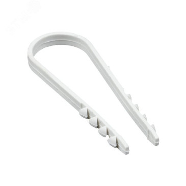 Дюбель-хомут ЭРА DX размер 5-10 мм, для круглого кабеля, материал - пластик, белый, 10 шт