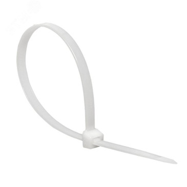 Хомут кабельный EKF Basic размер 4.8х300 мм, материал - полиамид, цвет - белый, 100 шт