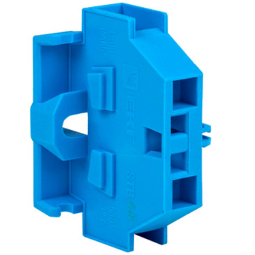 Миниклемма EKF PROxima STB-1.5 400 В, 18 А, 2 контактных гнезда, сечение - 1.5 мм², цвет - синий