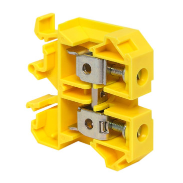 Колодка клеммная EKF PROxima JXB-10/35 винтовая, 1 контакт,  диапазон сечений 6.0-10.0 мм2, желтая
