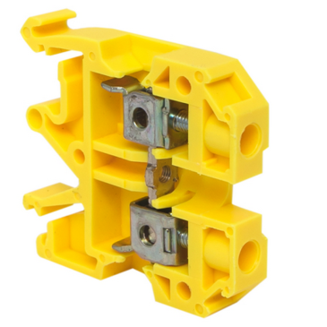 Колодка клеммная EKF PROxima JXB-2.5/35 винтовая, IP20, материал корпуса - полиамид, цвет - желтый