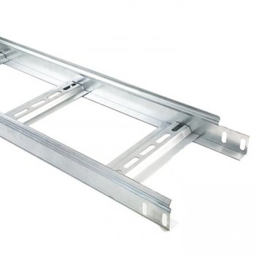 Лоток лестничный EKF M-Line 80x600x3000 мм, толщина материала 1.5 мм, материал - оцинкованная сталь, цвет серый