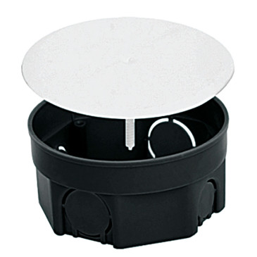 Коробка распределительная EKF КМТ-010-005 103х50 мм с крышкой, для твердых стен, корпус – полипропилен/полистирол, IP20, цвет – черный