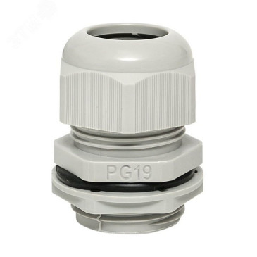 Сальник EKF PROxima PG19, IP54, диаметр отверстия - 23 мм, для кабеля диаметром 12-15 мм, материал корпуса - полиамид, 2 шт.
