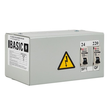 Ящик с понижающим трансформатором EKF Basic ЯТП 220/24В с 2 автоматами, мощность 0.25кВА, напряжение 24В, IP31, цвет - RAL-7035