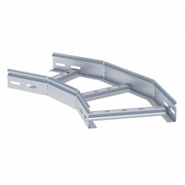 Угол горизонтальный лестничный EKF M-line (HDZ) 100х300 45° толщина материала - 1.2 мм, корпус - сталь, цвет - серый