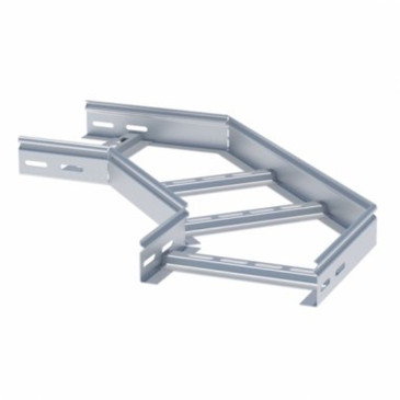 Угол горизонтальный лестничный EKF M-line 100х600 90° толщина материала - 1.2 мм, корпус - оцинкованная сталь, цвет - серый