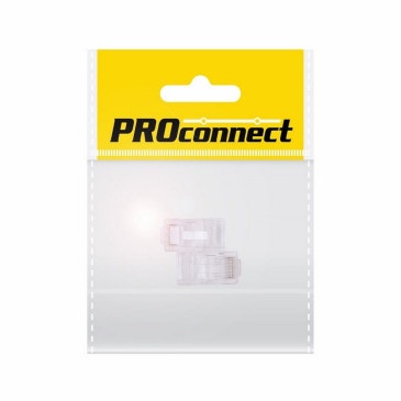 Разъем PROCONNECT RJ45 8P8C UTP неэкранированный под витую пару категории 5е, корпус - облегченная конструкция, пакет - 2шт