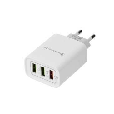 Зарядное устройство REXANT 3хUSB cетевое, выходное напряжение - DC/5В, выходной ток - 3А, цвет - белый