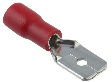 Разъем плоский IEK РпИп 1.25-5-0.8, сечение 1.5 мм2, длина 18.5 мм, материал - латунь, упаковка - 100 шт, цвет - красный